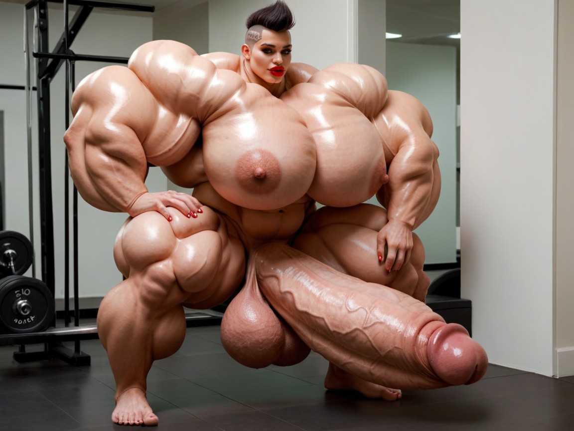 Hyper Gigantic Growth, Balls Are Big Enough To Touch The Floor, Hdr 쉬메일 AI 포르노