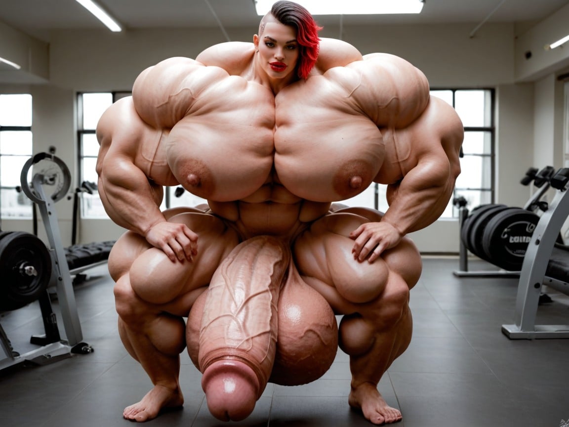 Hyper Gigantic Muscle Hips, Hyper Gigantic Biceps, 25+ Shemale AI Porn