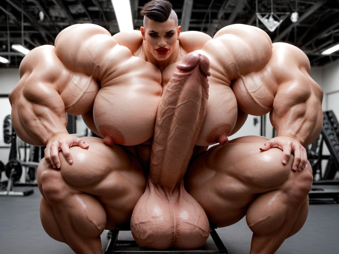 Penis The Size Of The Gym, Hyper Absurdly Gigantic Balls, Hyper Absurdly Oversized Muscle 쉬메일 AI 포르노