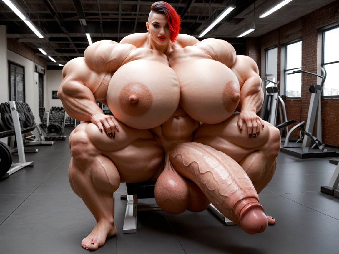 Hyper Gigantic Balls, Balls Are Big Enough To Touch The Floor, Penis The Size Of The Gym 쉬메일 AI 포르노