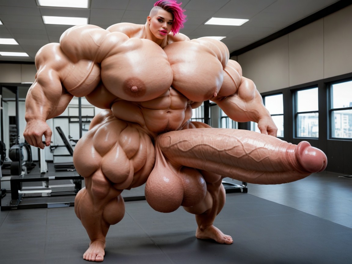 Hyper Absurdly Gigantic Massive Muscle, Balls Are Just Too Gigantic, Hyper Absurdly Oversized Gigantic Massive Muscle Porno IA transsexuelle