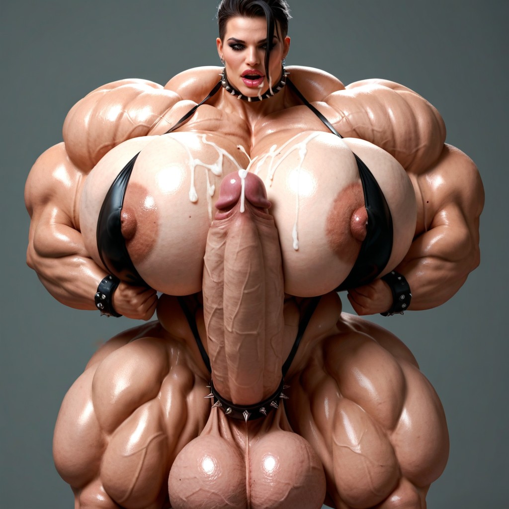 18+, Upper Body View, Hyper Detailed Ripped Veiny Muscles Porno shemale IA