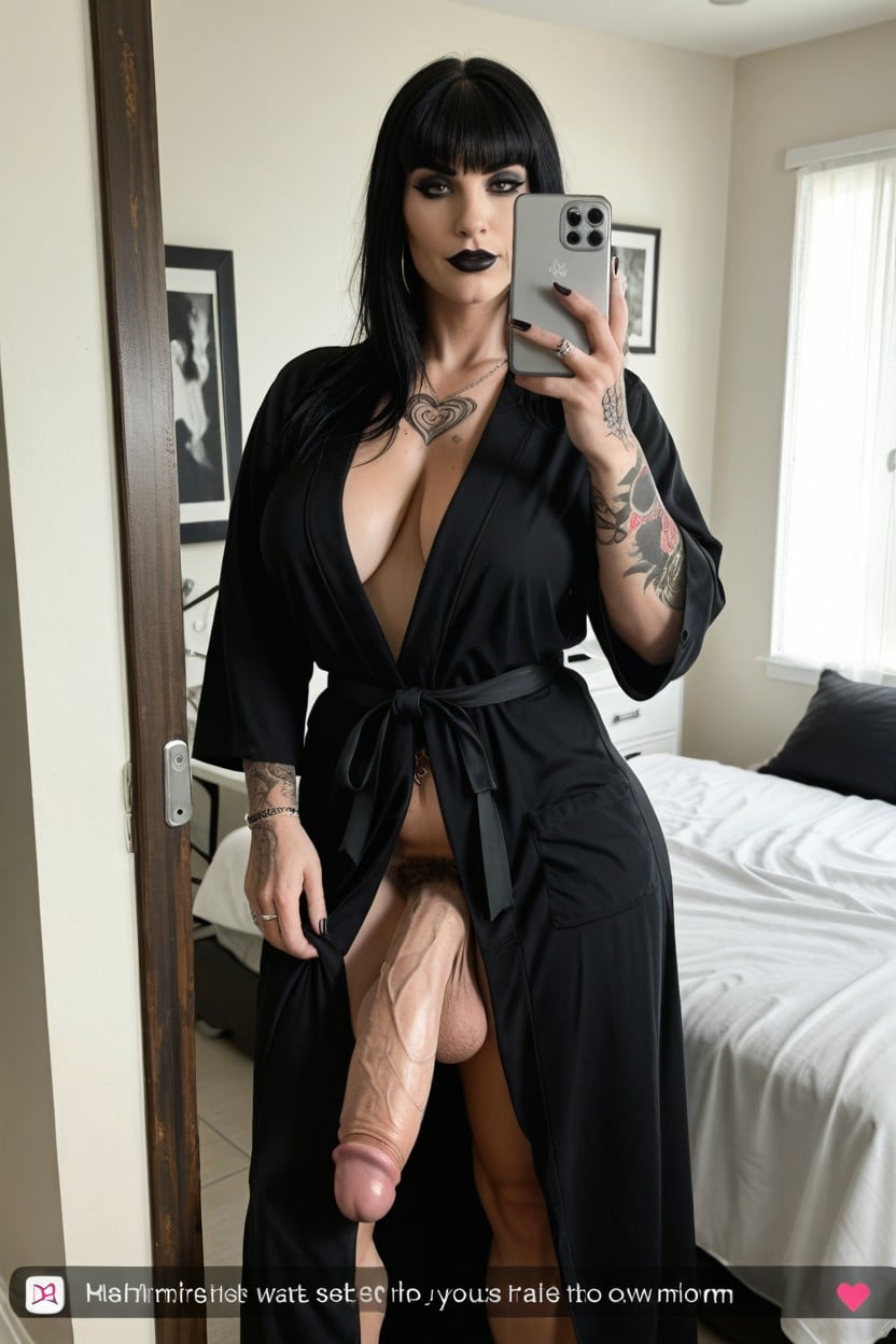 Thick, Snapchat Mirror Selfie, Snapchat Caption Shemale AI Porn