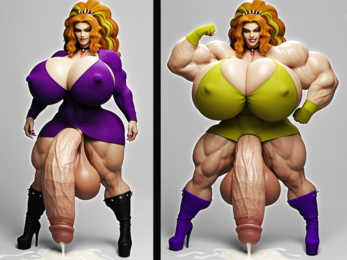 Alpha, Extremely Bodybuilder, Extremely Long Cockcumming Shemale AI Porn