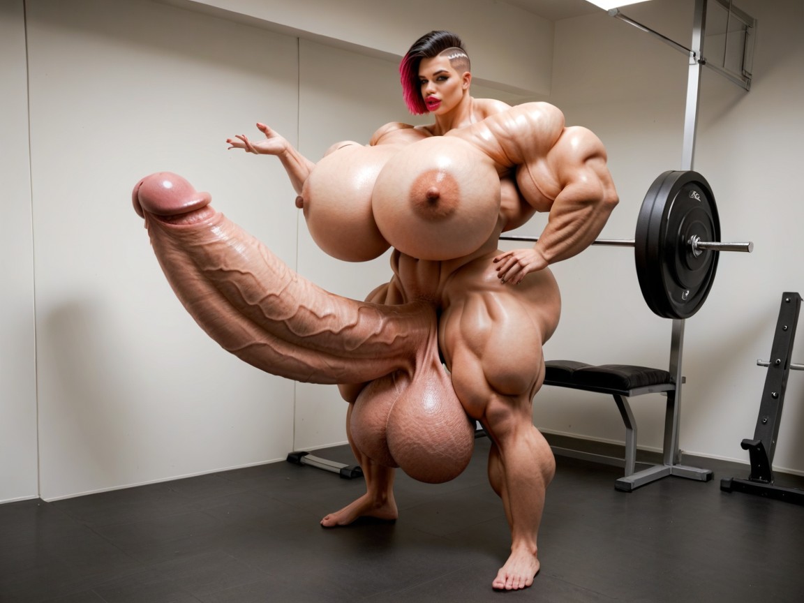 Hyper Gigantic Penis, Hyper Absurdly Oversized Gigantic Girthy Penis, Hyper Gigantic Growing Shemale AI Porn