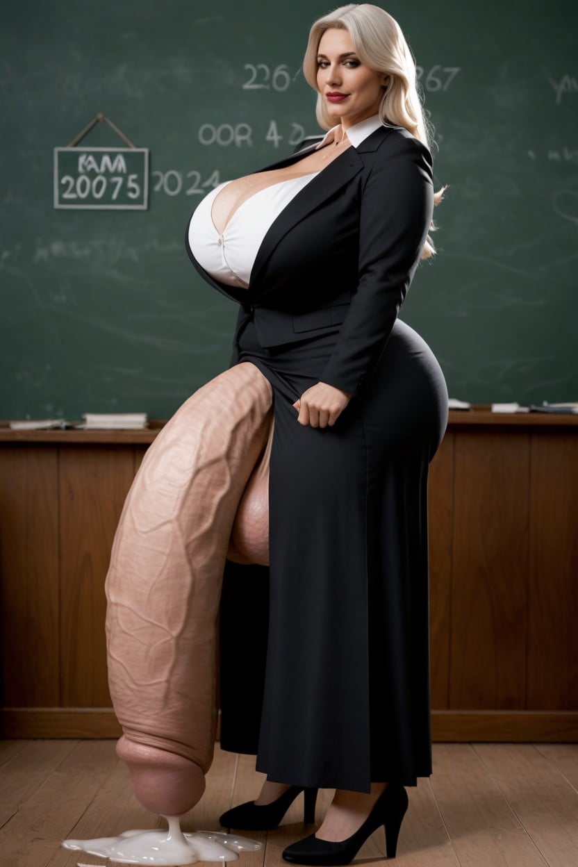 Teacher, Ass Bigger Than Torso, Classroom Shemale AI Porn