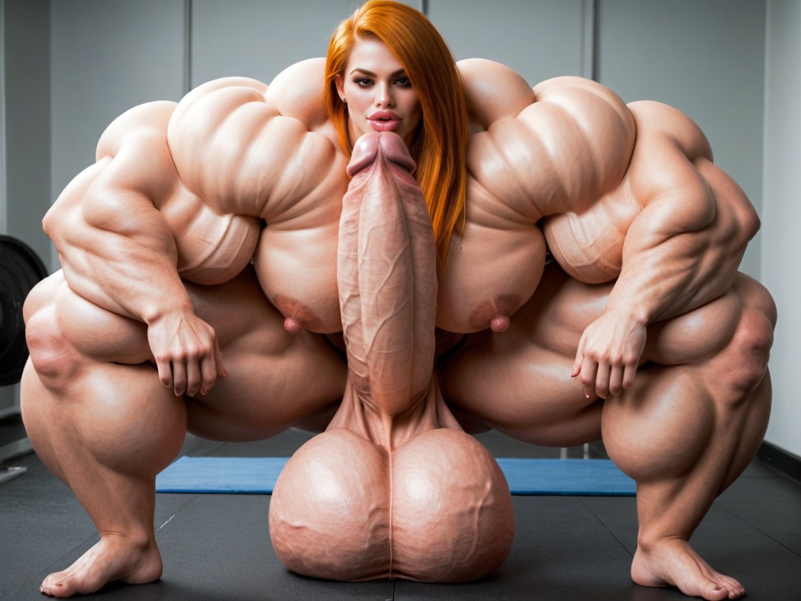 Hyper Absurdly Oversized Gigantic Massive Muscle, Hyper Absurdly Oversized Gigantic Wides Penis, Hyper Lips Shemale AI Porn