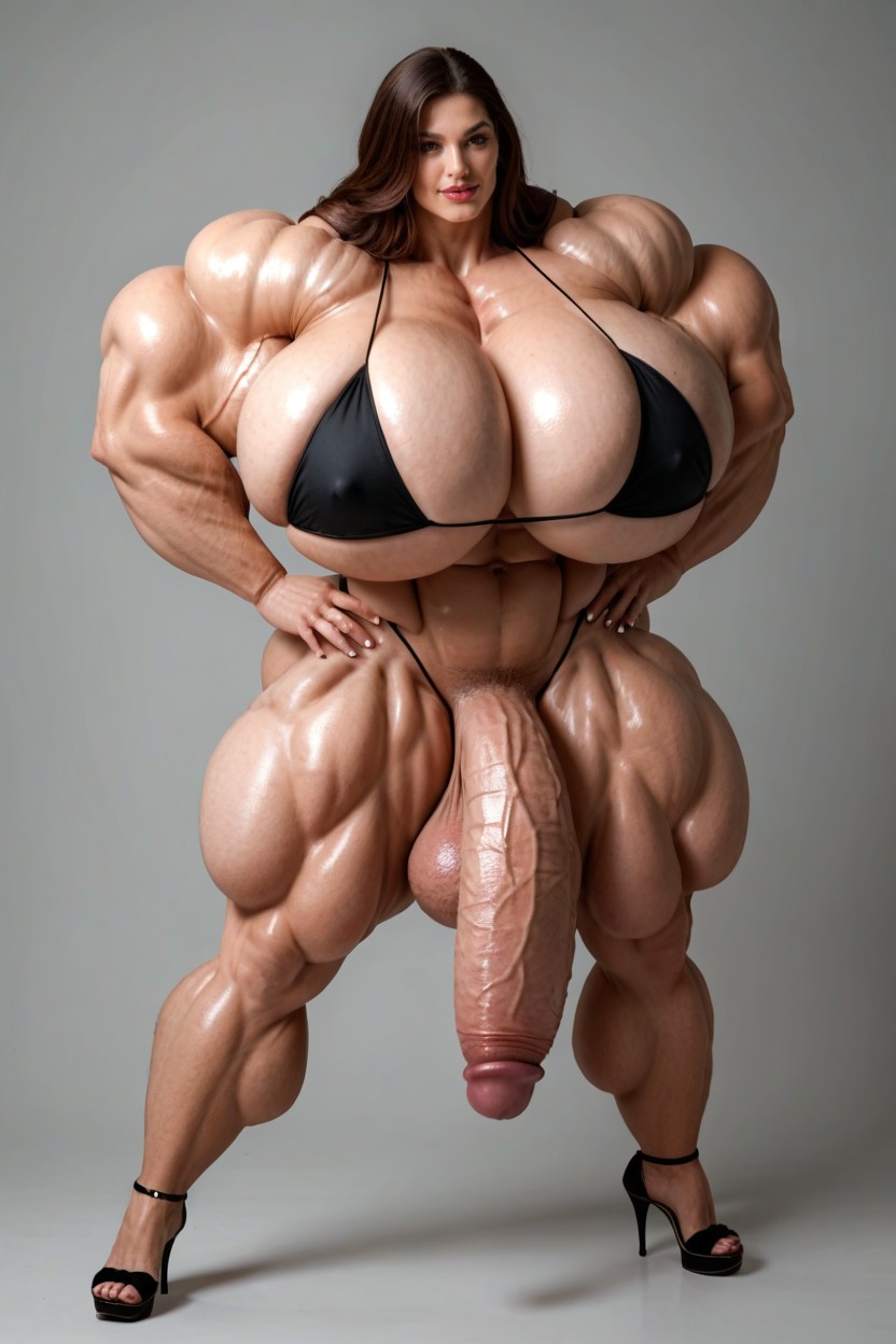 Rounded Ass, Hyper Bimbo, Big Balls Shemale AI Porn