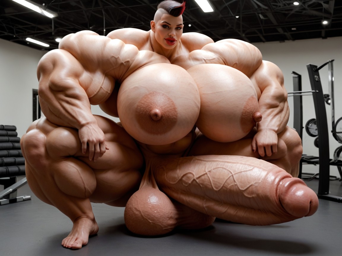 25+, Extremely Muscular, Hyper Bimbo Shemale AI Porn