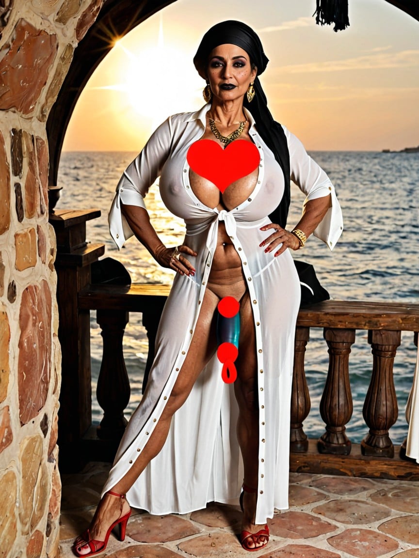Long Shirt, Full Body, Long Buttoned Silk Shirt Porno IA transsexuelle