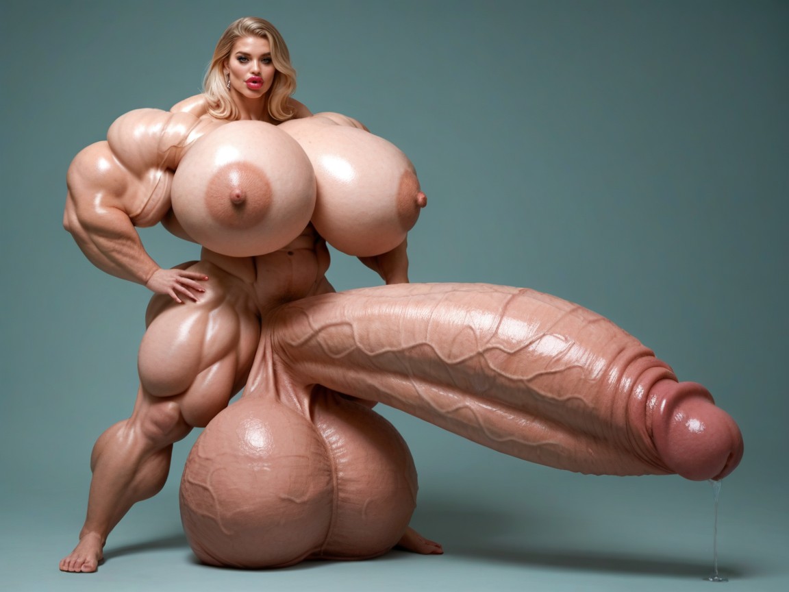 Hyper Absurdly Oversized Gigantic Girthy Penis, Giant Bulging Penis, Balls Are Just Too Gigantic Shemale AI Porn