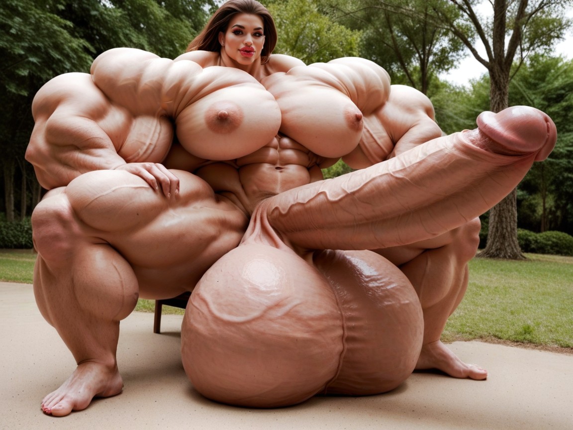 Hyper Gigantic Massive Balls, Hyper Absurdly Oversized Muscle, 25+ Shemale AI Porn