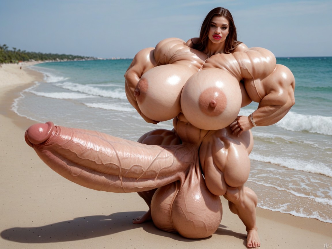 Hyper Absurdly Gigantic Balls, Hyper Gigantic Growth, Hyper Gigantic Lips Shemale AI Porn
