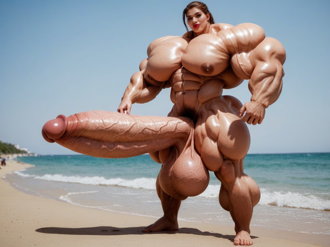 Naked, Hyper Gigantic Penis, Hyper Gigantic Massive Balls Porno shemale IA