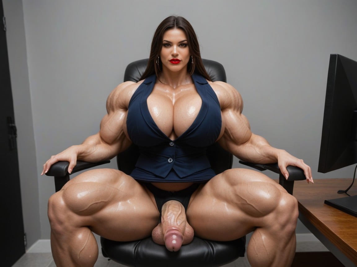 Giant Body, Thicc, Makeup Shemale AI Porn