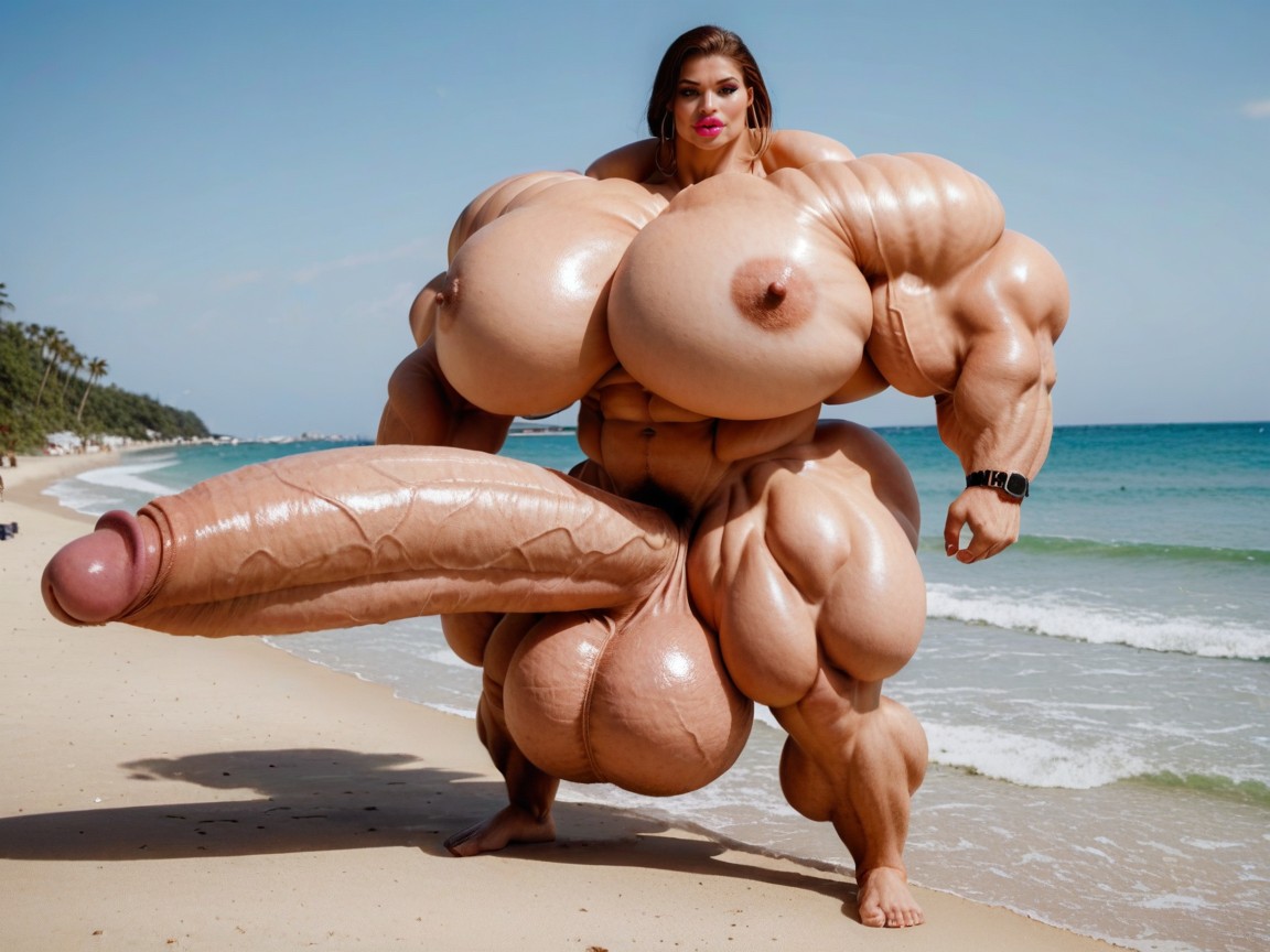 25+, Penis Gigantic Then Torso, Extremely Muscular Shemale AI Porn