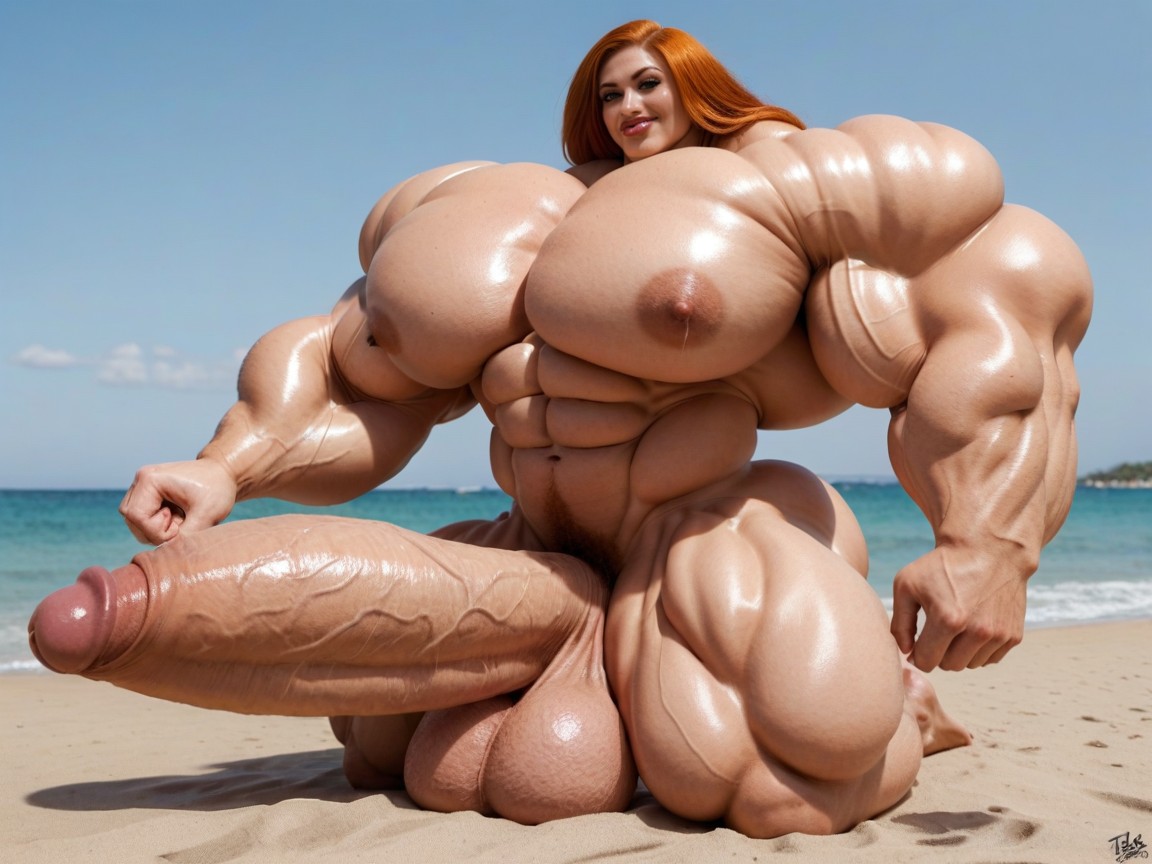 Hyper Gigantic Massive Balls, Balls Are Just Too Gigantic, Hyper Gigantic Growth Shemale AI Porn