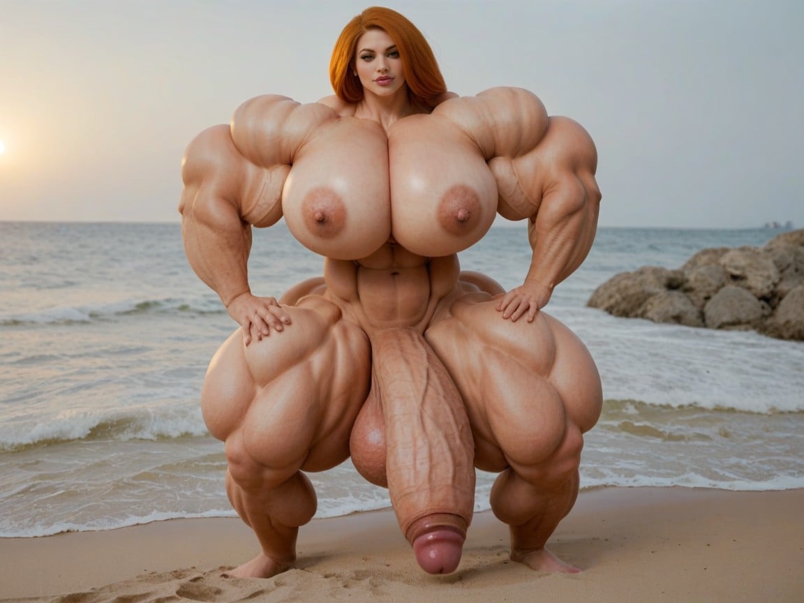 Hyper Gigantic Abs, Kim Possible, Giant Bulging Penis Shemale AI Porn