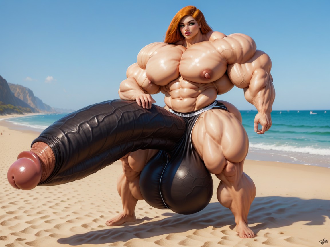 Hyper Absurdly Gigantic Balls, Hyper Gigantic Massive Penis, Hyper Gigantic Abs Shemale AI Porn