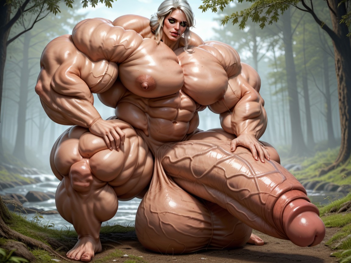 Hyper Gigantic Growth, Hyper Gigantic Biceps, Penis Gigantic Then Torso Shemale AI Porn