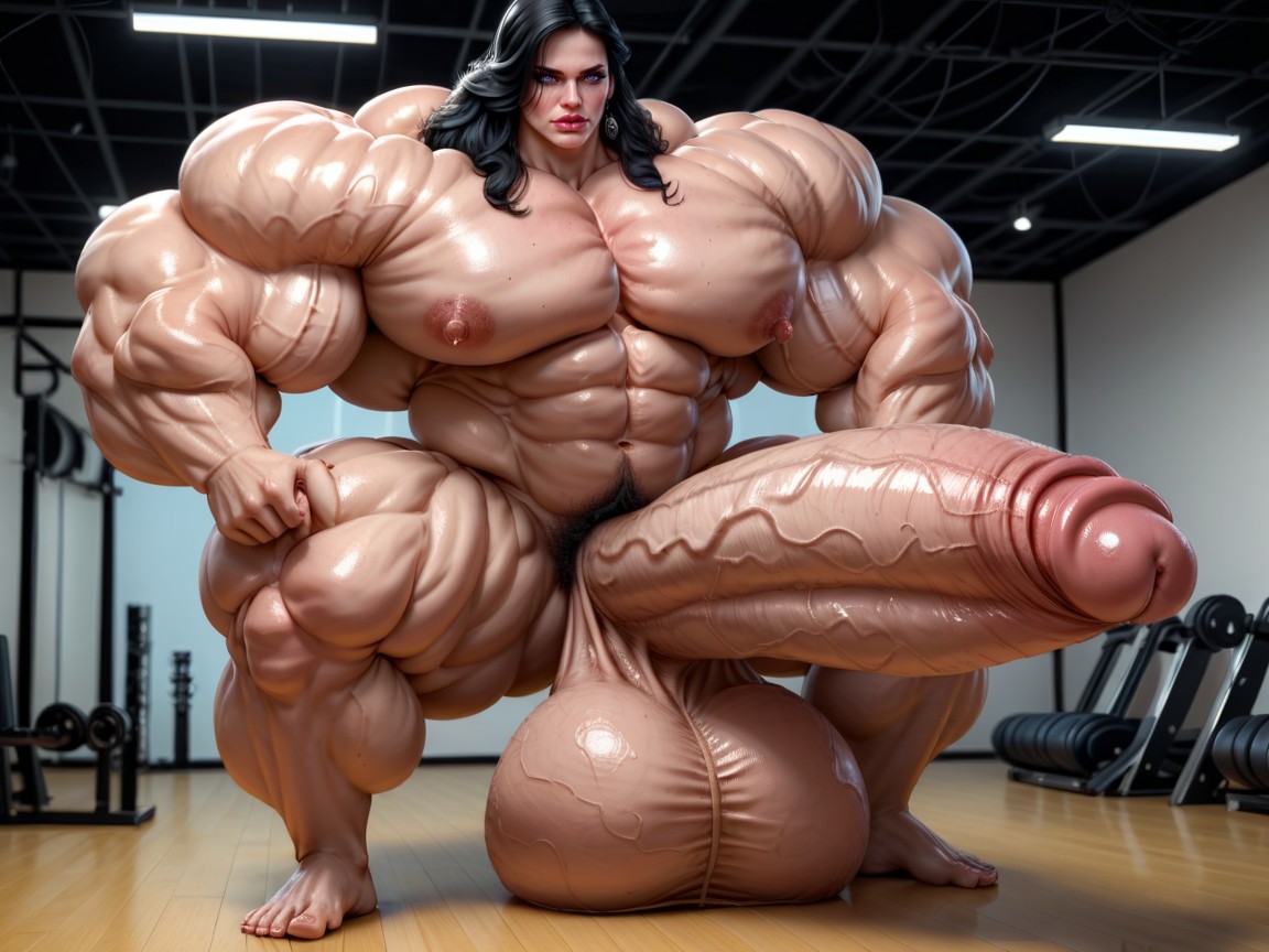 Hyper Gigantic Muscle Hips, Hyper Gigantic Growth, Hyper Gigantic Massive Penis Shemale AI Porn