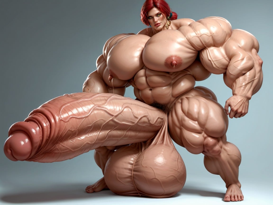 Hdr, Hyper Gigantic Muscle Hips, Extremely Muscular Shemale AI Porn