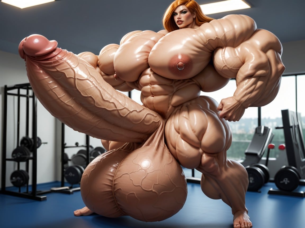 Penis Is Just Way Too Gigantic, Hyper Absurdly Gigantic Massive Muscle, Kim Possible Shemale AI Porn
