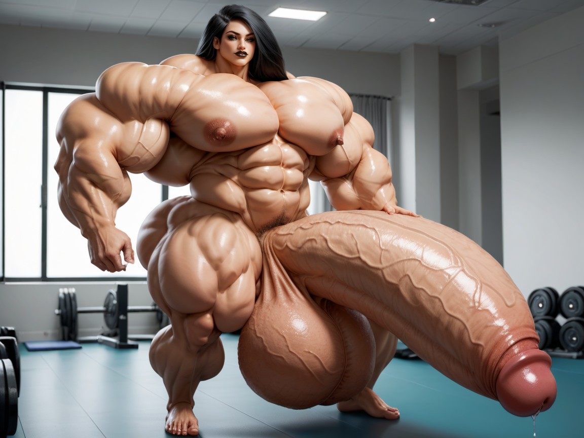 Hyper Gigantic Massive Penis, Extremely Muscular, Hdr Shemale AI Porn
