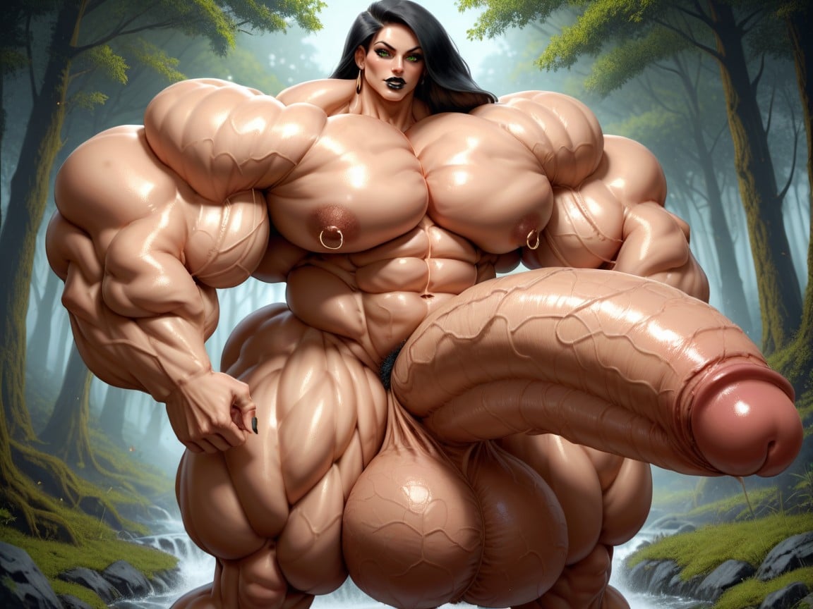 Hyper Gigantic Growth, Hyper Long Penis, 肌肉发达 人妖AI色情