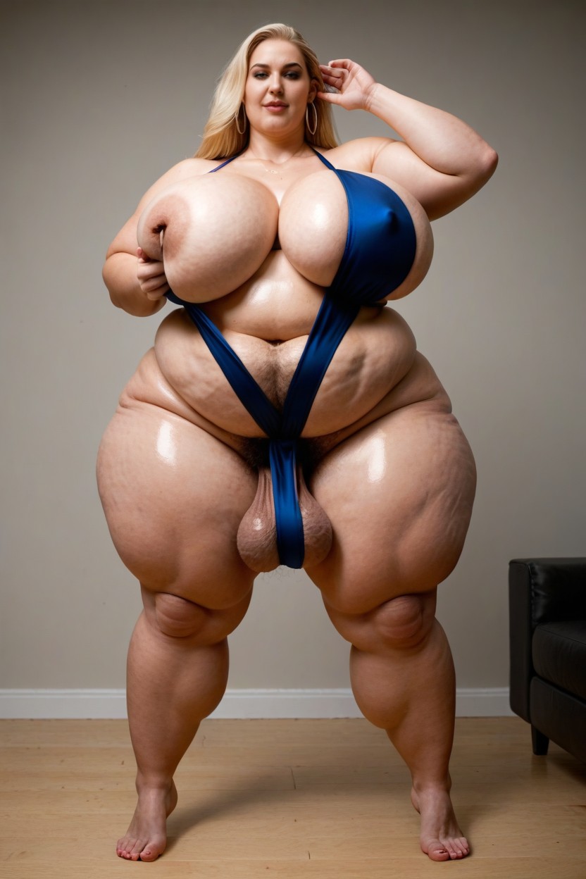 Huge Round Thighs, Plump Balls, 가슴 하나 빼기 쉬메일 AI 야짤