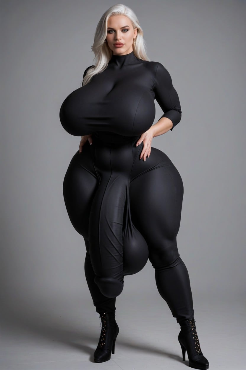 Firm Breasts, Hyper Cock Bulge, Spreading Legs Shemale AI Porn