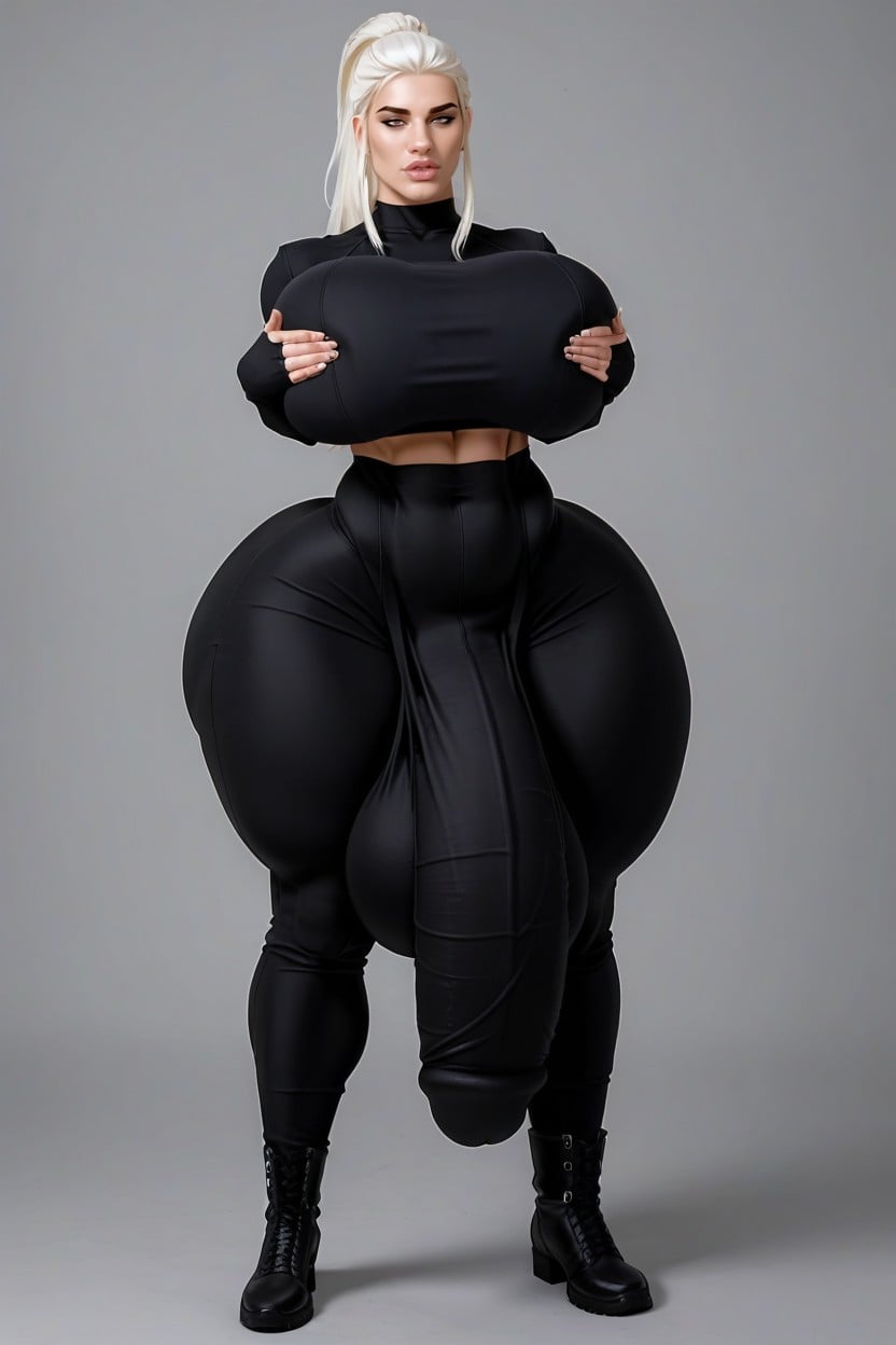 Big Lips, Exaggerated Gigantic Balls, Hyper Cock Shemale AI Porn