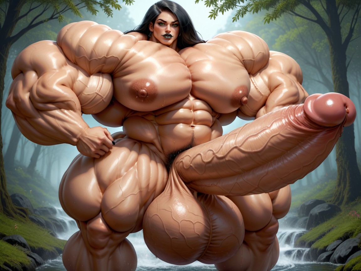 Hyper Absurdly Oversized Gigantic Girthy Penis, Balls Are Just Too Gigantic, Penis Is Just Way Too Gigantic Shemale AI Porn
