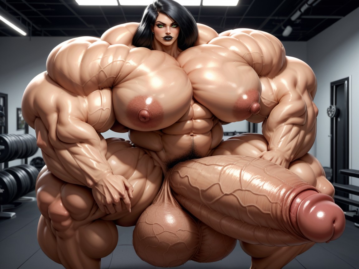 Hyper Gigantic Penis, Hyper Absurdly Oversized Gigantic Wides Penis, Hyper Gigantic Muscle Hips 人妖AI色情