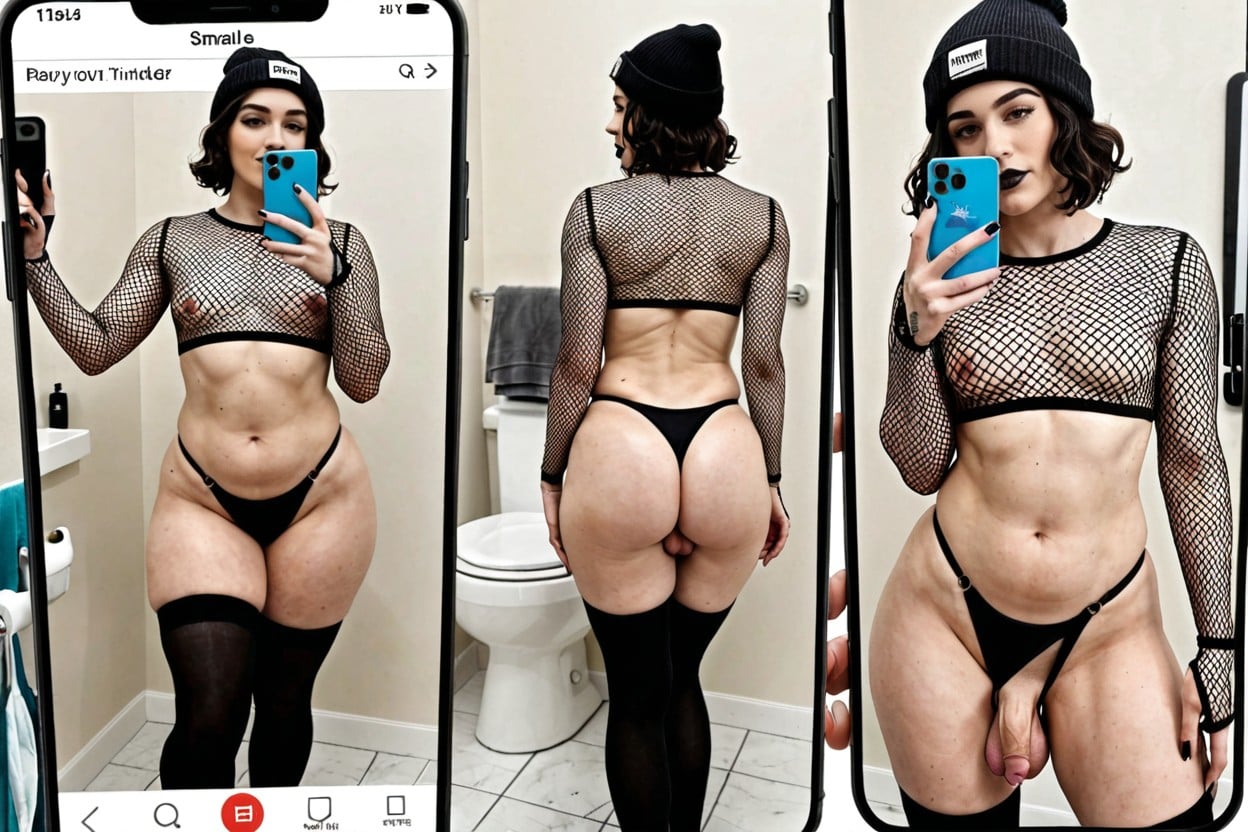 Running Maskara, Black Beanie, Goth Shemale AI Porn