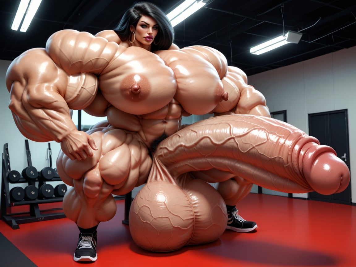 Kim Possible, Hyper Absurdly Oversized Gigantic Massive Muscle, Hyper Gigantic Massive Biceps 人妖AI黃片