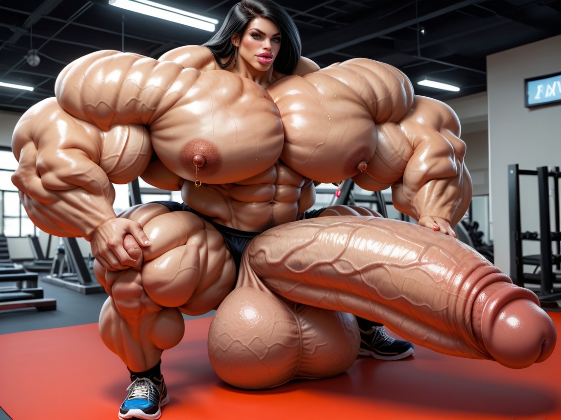 Hyper Gigantic Massive Penis, Hyper Gigantic Abs, Full Body View Porno shemale IA