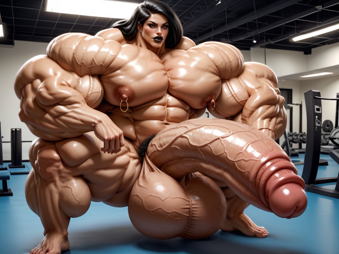 Kim Possible, Hyper Absurdly Oversized Muscle, Hyper Absurdly Oversized Gigantic Massive Muscle 人妖AI色情