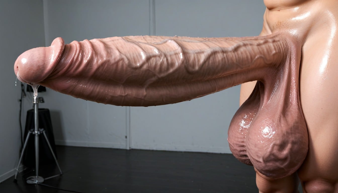 Huge Glans, Subject Penis, 側面図 ニューハーフAIポルノ