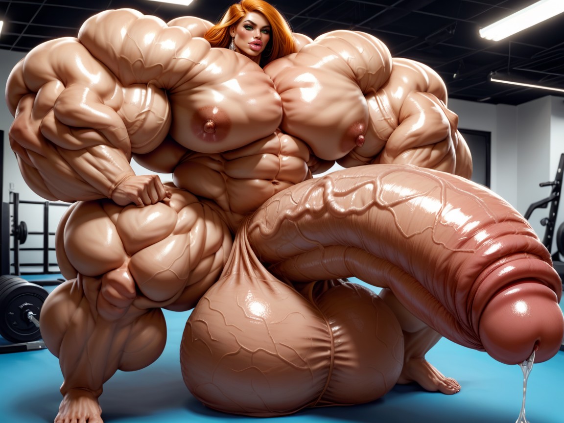 Hyper Absurdly Oversized Penis, Kim Possible, Hyper Gigantic Muscle Growth Транссексуалы AI порно