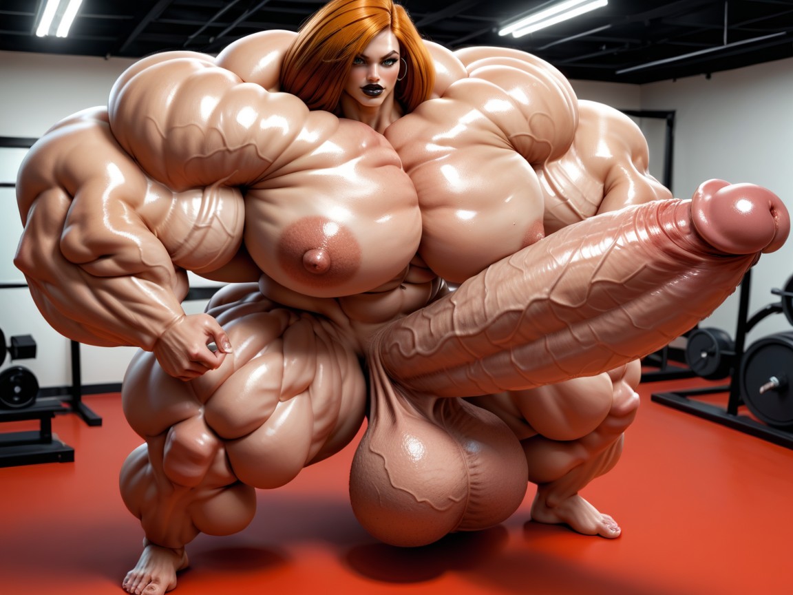 圆润, Hdr, Hyper Gigantic Biceps Massive 人妖AI色情