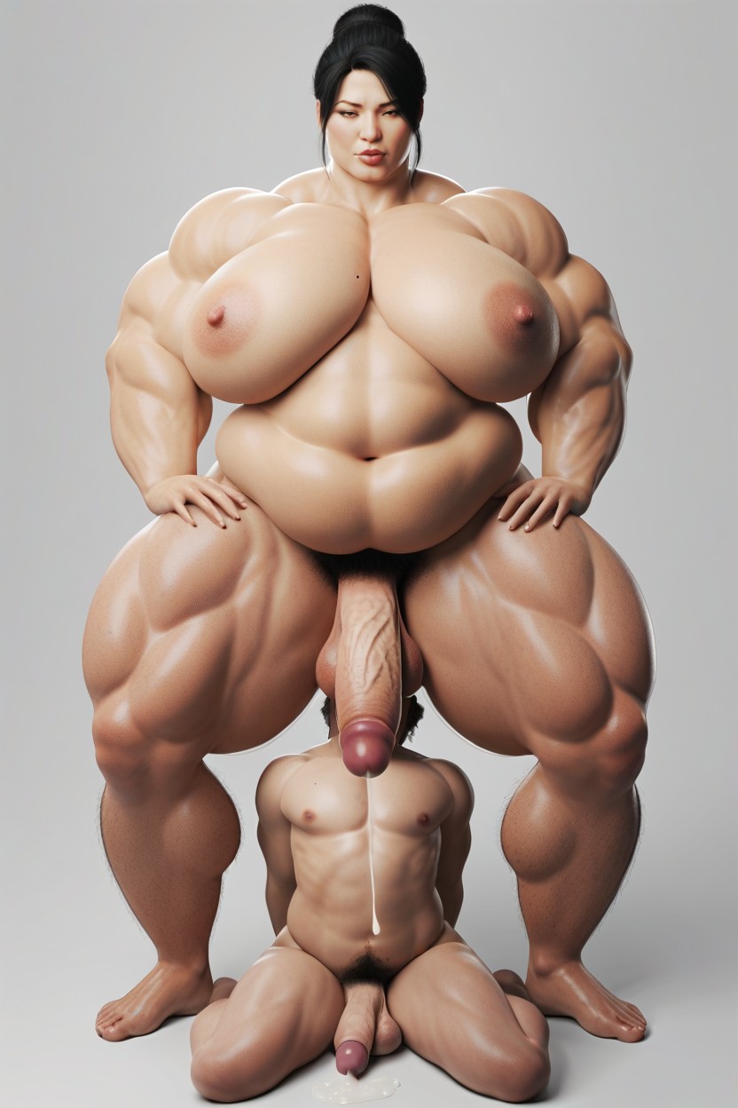 Cock In Mouth, Futa Huge Belly, Obese Futa Shemale AI Porn