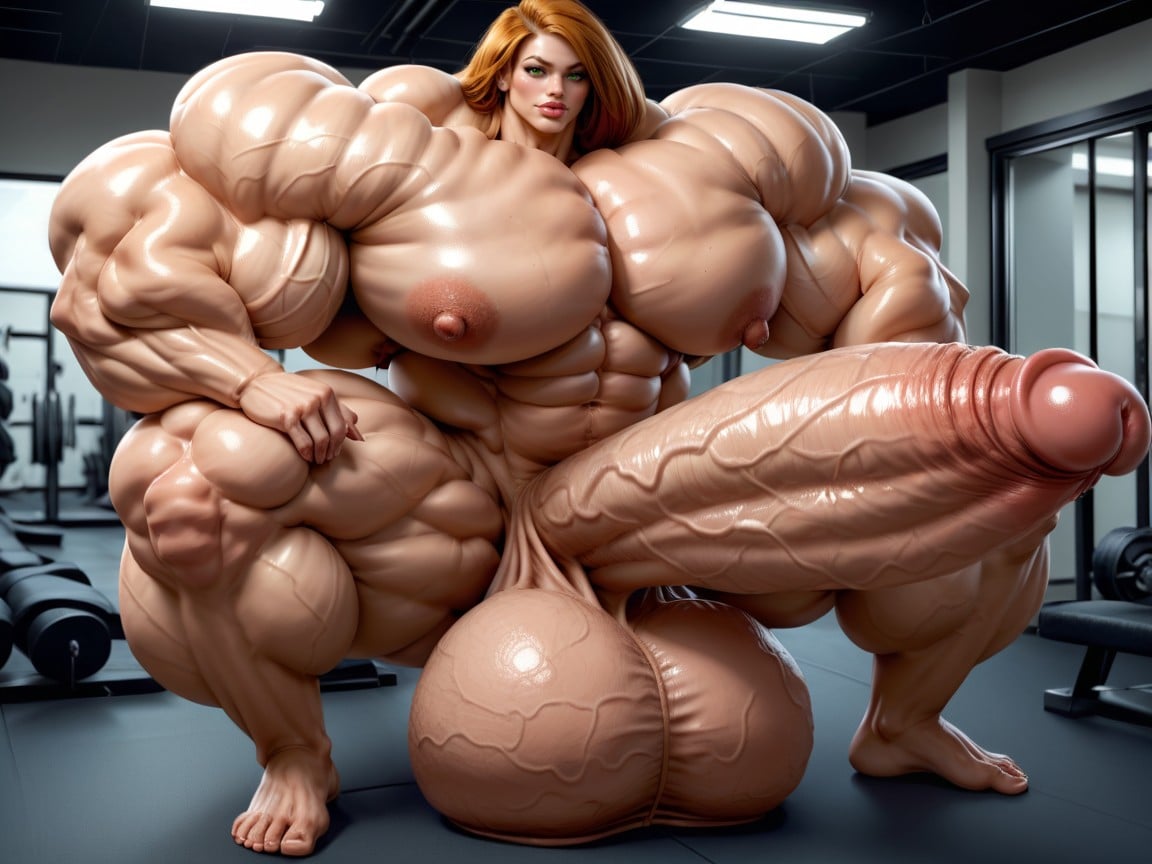 Hyper Growing, Hyper Absurdly Oversized Gigantic Girthy Penis, Hyper Growth Shemale AI Porn