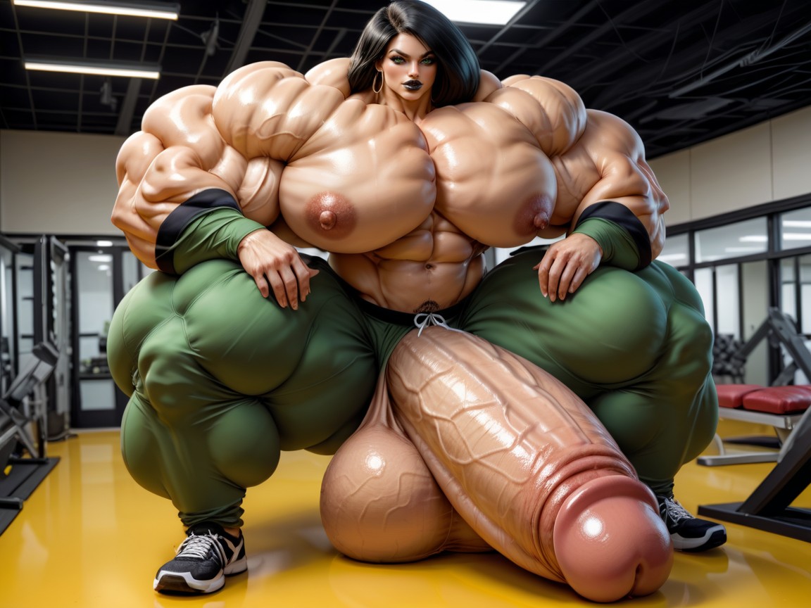 Kim Possible, Hyper Growth, Hyper Gigantic Muscle Hips Shemale AI Porn