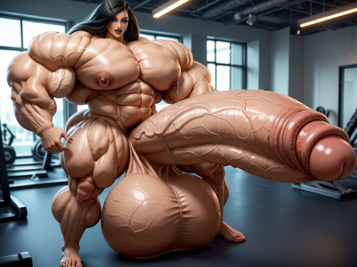 Hyper Absurdly Gigantic Massive Muscle, Hyper Absurdly Oversized Muscle, Balls Are Just Too Gigantic 人妖AI色情
