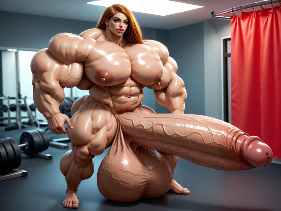 Hyper Gigantic Lips, Hyper Gigantic Abs, Penis Is Just Way Too Gigantic Porno IA transsexuelle