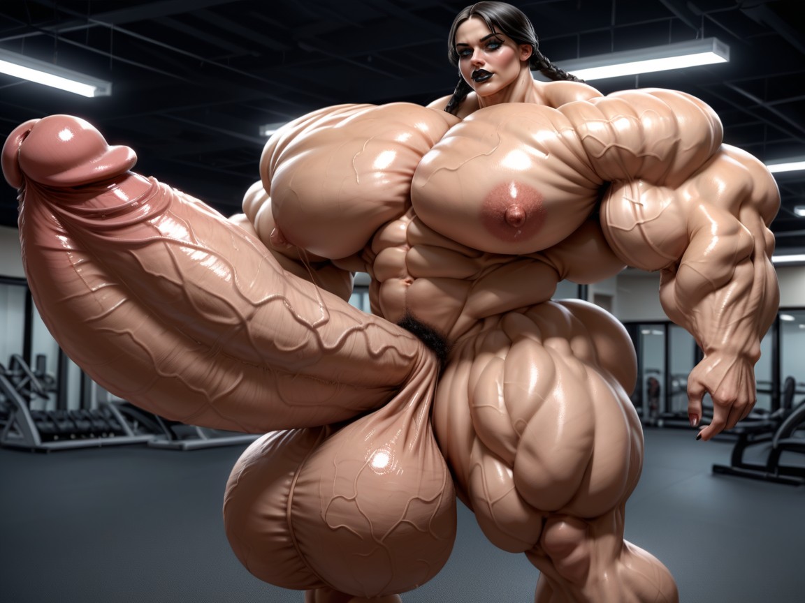 Hyper Gigantic Abs, Hyper Absurdly Oversized Gigantic Girthy Penis, 25+ 쉬메일 AI 포르노