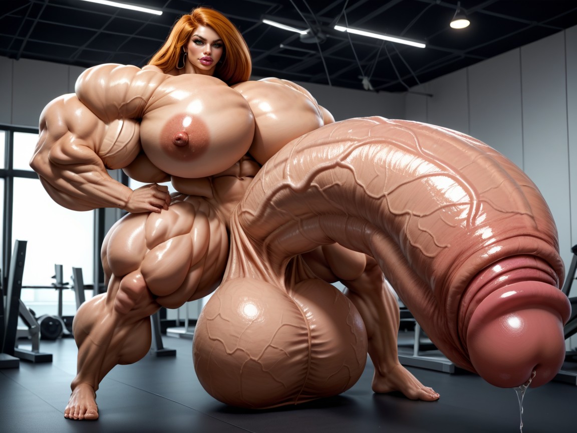 Hyper Absurdly Oversized Muscle, Kim Possible, Penis The Size Of The Gym ニューハーフAIポルノ