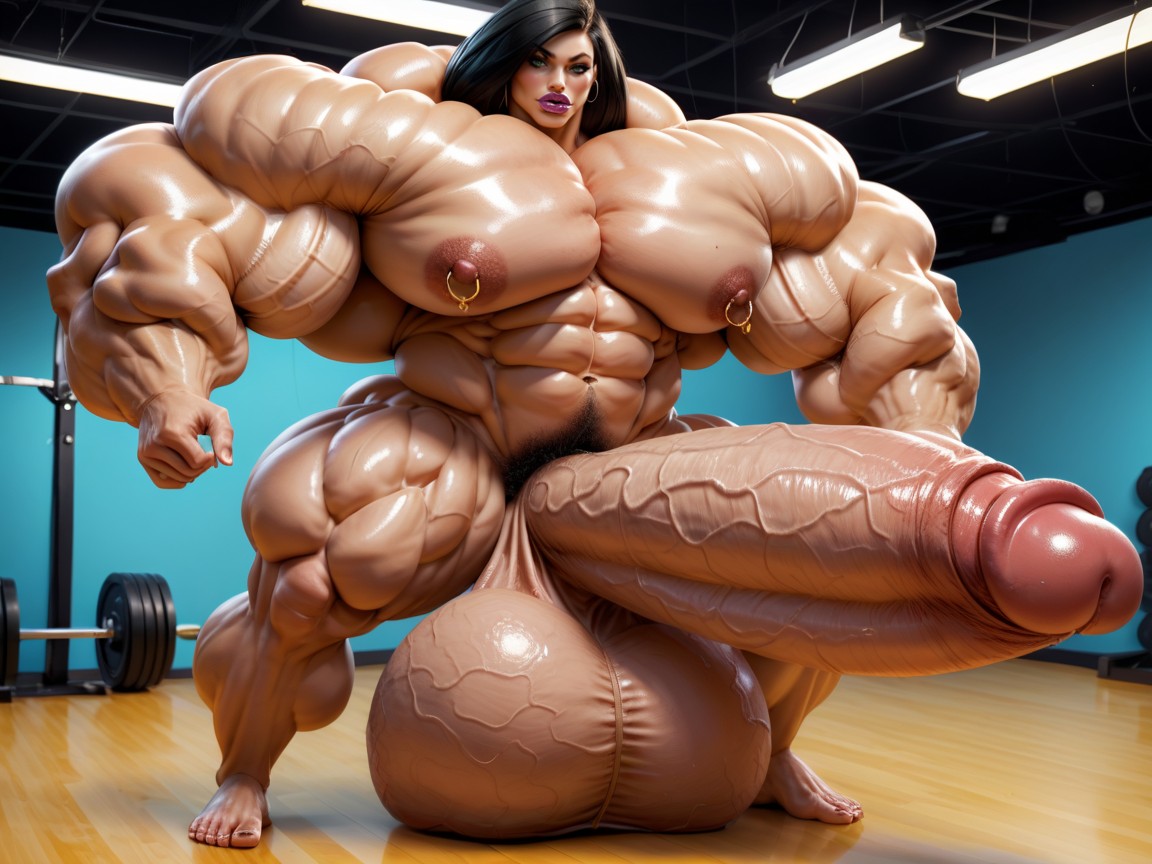 Hyper Gigantic Penis, Balls Are Just Too Gigantic, Penis Is Just Way Too Gigantic Travesti IA Pornô
