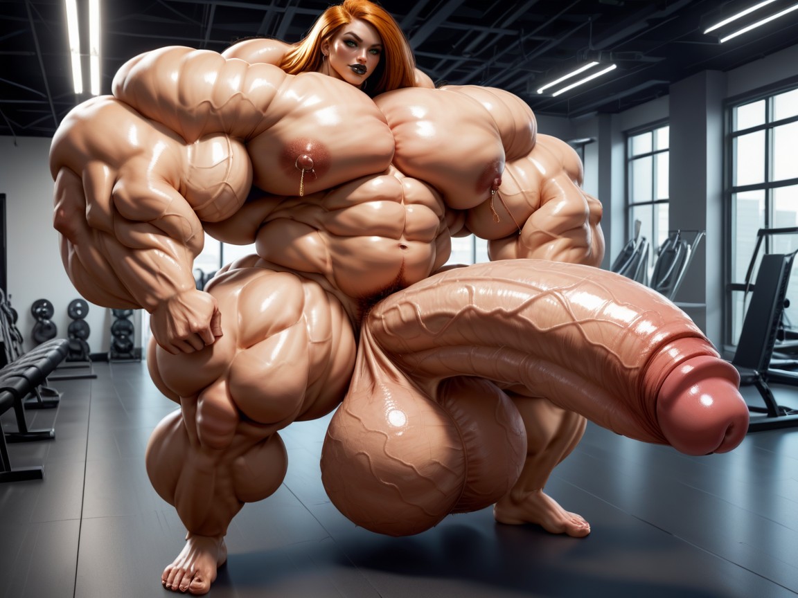 Hyper Gigantic Massive Penis, Hyper Absurdly Oversized Penis, Hyper Gigantic Abs Travesti IA Pornô